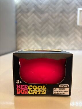 NeeDoh Cool Cats Squeezable Cat Stress Ball - Pink